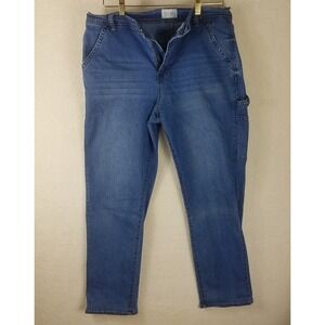 ANGELS Jeans Womens 14/32 Tomboy Straight Denim Cargo Pants relaxed straight leg